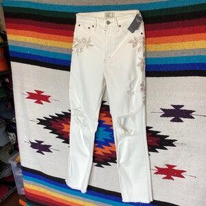 Abercrombie & Fitch Zoe Natural Rise Ankle Straight jeans Size 28 / 6L NWT
